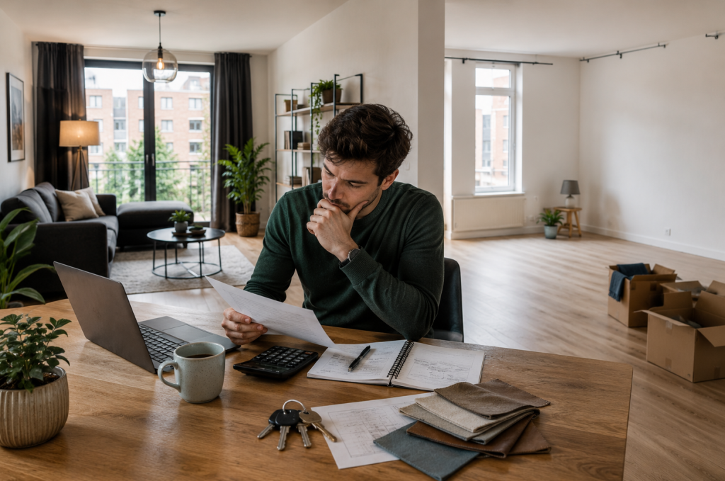 Renter compares furnished and unfurnished Dutch apartments while calculating moving and setup costs.