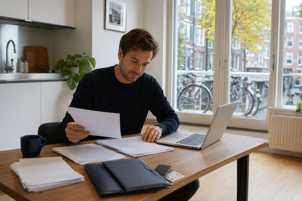House applicant in the Netherlands with a complete application dossier, applying for an apartment without fixed work contract